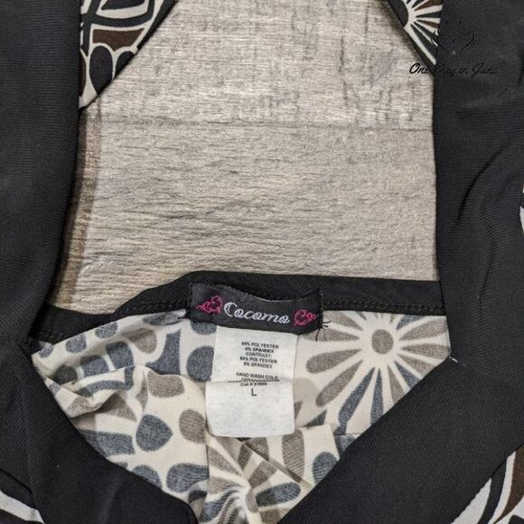 Cacama Open Back Square Neck Short Sleeve Top Size L - Picture 2 of 5